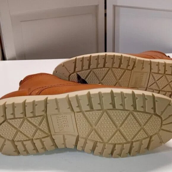 Mens Cognac Leather‎ Chukka Boot Size 9 NWT- by Steve Madden - Picture 6 of 8